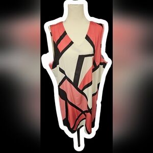 Geometric Pink and Black Mini Dress